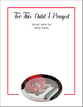 For This Child I Prayed Vocal Solo & Collections sheet music cover